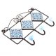Turquoise Red Flower Tiles Hooks